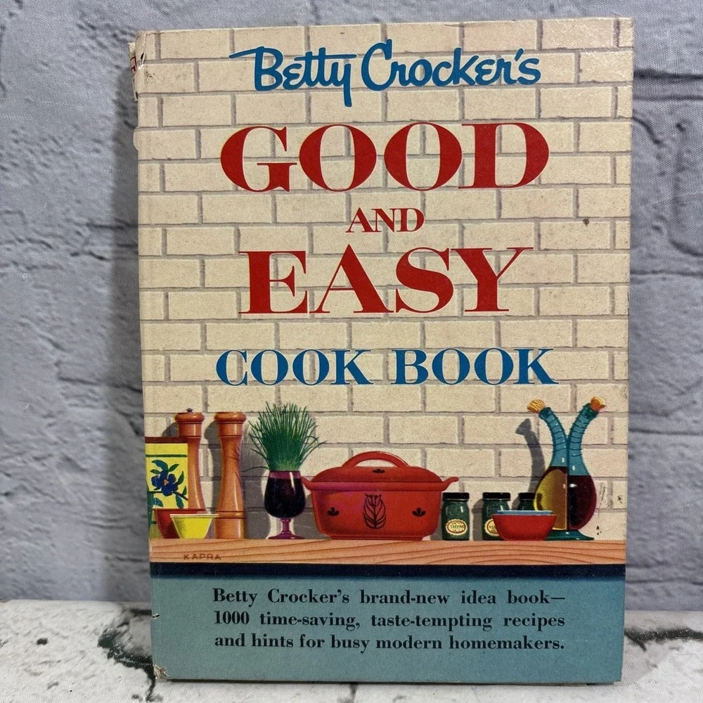 Betty Crocker's Good and Easy Cook Book 1954 1st Ed 4th Printing Spiral Retro